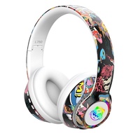 New Graffiti Wireless Bluetooth Headset Headset Noise Reduction All-Inclusive Ear Mobile Phone Sports Game Headset Universal Headset Bluetooth Headset