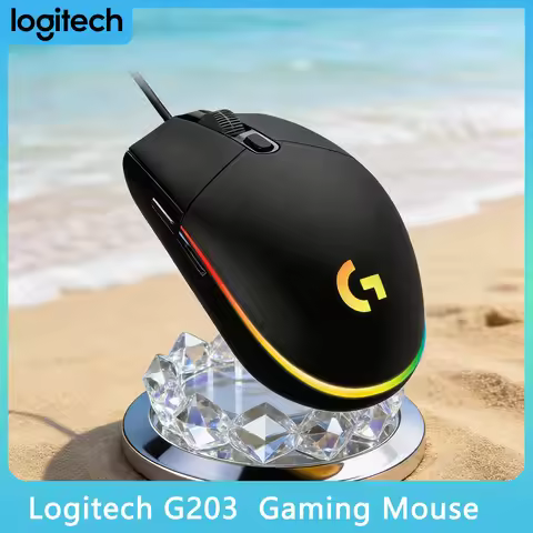 Original Logitech G203/G102 LIGHTSYNC Gaming Mouse 8000 DPI Adjustable 6 Programmable Buttons RGB Wa
