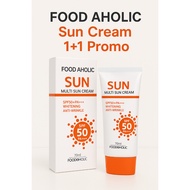 FOOD AHOLIC Multi Sun Cream 70ml (1+1 Set) – SPF50+ PA+++ | Whitening & Anti-Wrinkle | No White Cast