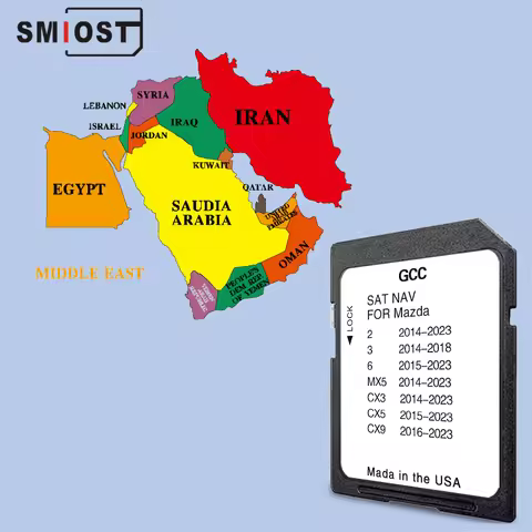 2024 Update Maps GCC/Gulf Area\Middle East Version for Mazda 2/3/6/MX5/CX5/CX9 Connect1 Navi SD Card