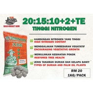 Baja Nugget 1KG (20:15:10:2 + TE) / Pokok Durian Muda