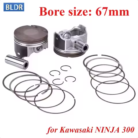 2set 67mm Engine Cylinder Piston Rings 13001-0742 for Kawasaki NINJA 300 2013 -2017 NINJA 300 EX300A