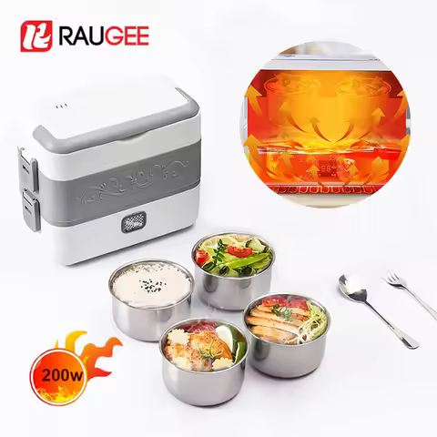 Electric Lunch Box Portable Lunch Food Warmer Box 1.2/2.4L 200W Fast Heating Lunch Cooking Box Offic