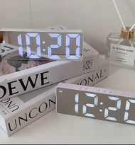 16*6CM 夜光鬧鐘台式擺件靜音簡約高顏值鐘表ins學生用桌面數字電子時鐘