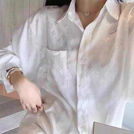 现货包邮‼️超好看LV Logo 白衬衫女新款‼️😍