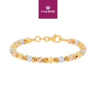 HABIB Oro Italia 916 Yellow, White and Rose Gold Bangle (for baby) GB90940923(BBY)-TI