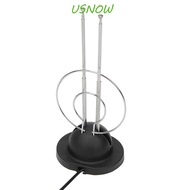 USNOW TV Antenna Mini Strong Signal High Quality Color TV Two Loop Antennas HD Digital Receiver VHF UHF Signal TV Aerial