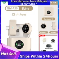 TNW A37 Wireless Lavalier Microphone Noise Cancelling with Magnetic Dual-Channel Mic for IOS Type-c