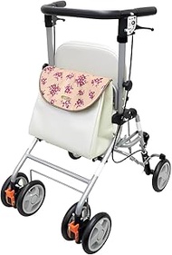 Aisle Link Walker with Seat Interlocking Brake, Aisle Walk Light ~ Light ~ Scrunchy White