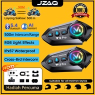 JZAQ Y12-Pro Helmet Intercom Headset Bluetooth 500m Same-Brand intercom Helmet Bluetooth Speaker