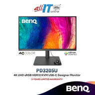 BenQ 31.5" PD3205U 4K UHD IPS 60Hz 5ms sRGB 99% HDR10 KVM USB-C Designer 4K Monitor with Built-in Speaker