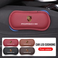 Car Elbow Rest Pad PU Leather Car Knee Cushion Auto Center Console Leg Pads For Porsche Boxster Caye