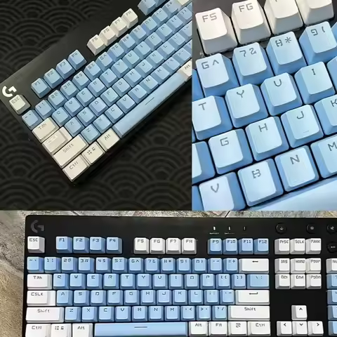 PBT Keycaps for Logitech G Pro X, G512, G610 - Shine-Through, Matte Finish, Enhanced Durability for 