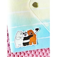 💖WATERPROOF💖We Bare Bears with Selfie Stick Laptop Sticker #1105