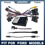 WeBetter Car 16-Pin Android Wire Harness สายไฟซ็อกเก็ตอะแดปเตอร์สายไฟสำหรับ Ford Focus/ecosport/fies