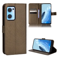 Flip Case OPPO Reno7 5G Case Wallet PU Leather Back Cover OPPO Reno 7 5G Phone Casing