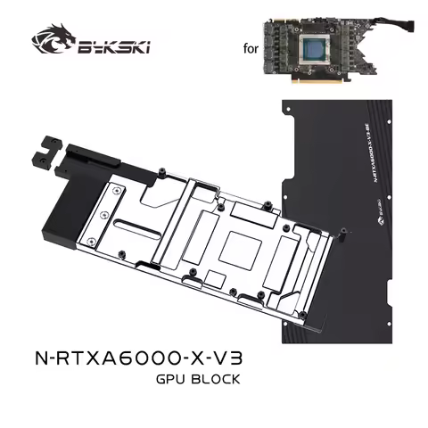 Bykski N-RTXA6000-X-V3 GPU Block for NVIDIA TESLA A40 80G/A100/Leadtek RTX A6000 Graphics Card Water