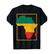 MenS T-shirt Cotton - Africa Map Vintage T-Shirt