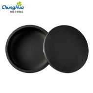 [Zhonghua Penzhuang] 200 Round Ink Pool (12cm) 10.5x10.5x2.6cm Taiwan Brand T-05-1 With Lid < Offici