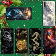 soft black Vivo Y11 Y11S Y20i Y20S Y17 Y12 Y15 U3 Y19 Y20 Y30 Y21 Y33S Y21S A2 dragon phone case