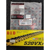 Kawasaki Z800 ZX6R DID 520VX3 X Ring Gold JT Sprocket 15 45 Made in Japan Set