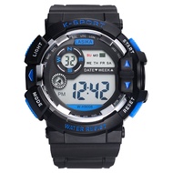 Children's Sport Waterproof Watch Boys Girls Students Multifunctional Electronic Wristwatch Rubber B