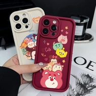 Lotso Strawberry Bear Pattern Phone Case For Samsung S25 Plus S25 Ultra A26 A36 M55 M54 M51 M34 M35 