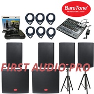 Paket 3 soundsystem outdoor baretone max15H + mixer ashley ax8n 