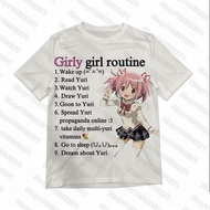 Anime Y2K Clothes Shoujo Clothes Punk Tee Streetwear Gothic Harajuku Graphic Print T-shirt Women
