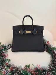 HERMES BIRKIN 25 TOUCH IN 89 NOIR GHW