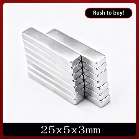 25x5x3 mm Block Powerful Magnet 25mmX5mm Sheet Permanent Magnets 25x5x3mm Neodymium Magnet Strong 25