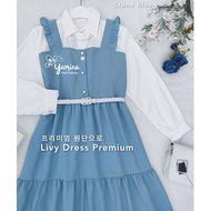 Baju Gamis Dress Syari Long LIVY Dress Dres Drees Deres Korea Korean Style Busui Invitation Party We