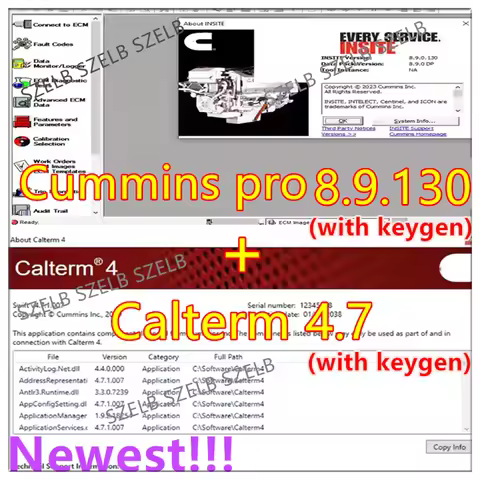 Newest Cummin Insite 8.9 PRO Engine Diagnostic Software Free Keygen + Calterm 4.7 MetaFiles v4.7.1.0