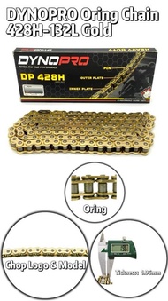 DYNOPRO NOO NOOLAMLUKKA CHAIN ORING HD 415 428 GOLD CHAIN RANTAI RK 132L Y15ZR Y16ZR LC135 Y15 135LC