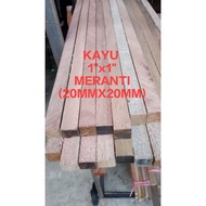 1x1 meranti wood ketam,kayu PERABOT, (19+-mmx20+-mm)