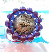 全新品 原產地 伊朗 16mm 優質藍光藍精靈蜜蠟圓珠手串一條 QB-366