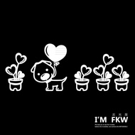 Reflective House FKW Family Character Dog Cat Potted Plant Love Flower Family Family Member Family P