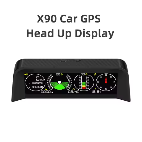 X90 GPS Speedometer Multifunction Digital HUD Head Up Display Altitude Meter Compass MPH KM/H Slope 