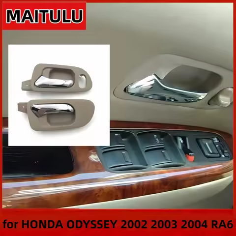 Car-Styling Chroming Beige Car Interior Door Handle for HONDA ODYSSEY 2002 2003 2004 RA6 Inner Door 
