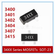 【HOT】 20PCS NEW SMD 3400 3401 3402 3404 3407 3415 Conventional 34 series MOSFETs SOT-23