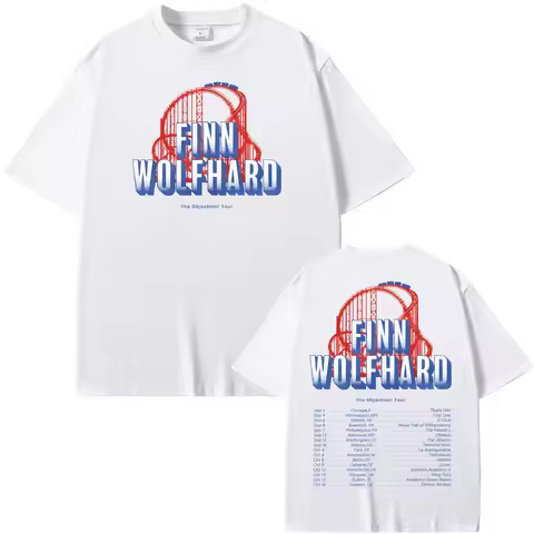 finn wolfhard tour2025 T Shirt High Quality Summer Tee-shirt RopaMujer Clothing Graphic Printing Cas