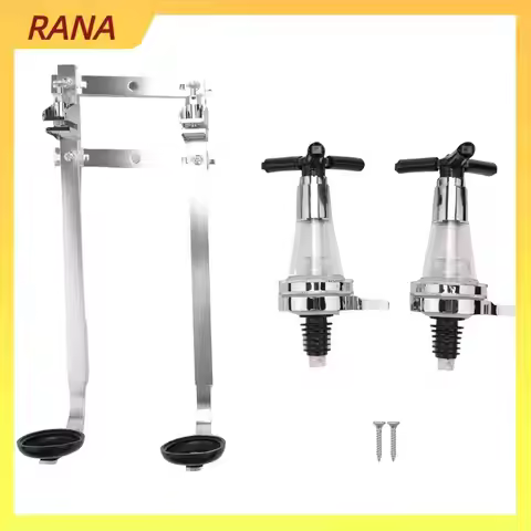 RANA 2 Bottles Wine Alcohol Shot Dispenser Pourer Rack Liquor Drinks Wall Bar Mounted