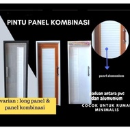 TERLARIS Pintu Kamar Mandi PVC + ALUMINIUM - Panel Kombinasi Aluminium