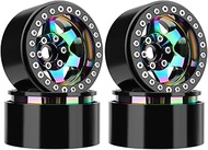 GLOBACT Rainbow 1.9" Beadlock Wheel Rim Offset -10mm Deep Dish Aluminum Wheel for SCX10 TRX4 TRX6 Re