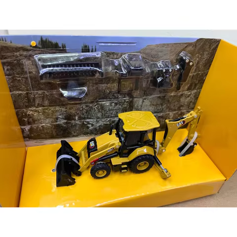 DM Diecast 1/64 CAT 420 XE Backhoe Loader Alloy Engineering Vehicle Model 85765 Display Collectibles