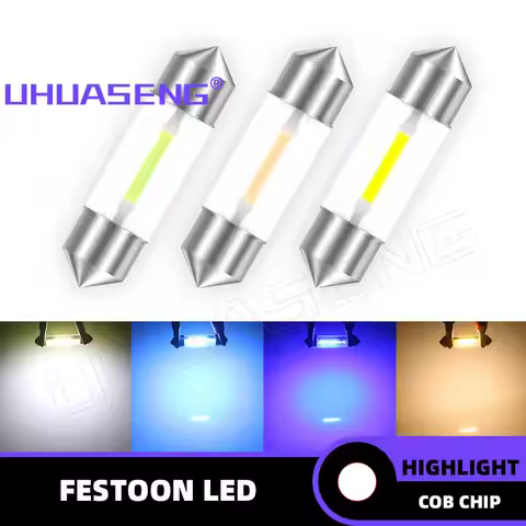 UHUASENG 6V 31 mm Led C5W C10W Bulb Festoon 31mm Lamp 36mm 28mm 39mm 41mm Dome Interior Trunk Red Bl