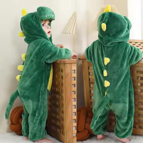 31 Styles Animal Pajamas for Baby Girls Boys Winter Clothes One piece Hooded Jumpsuits Kids Pijamas 