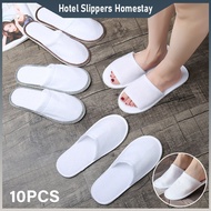 【10 Pairs】Disposable Slippers Hotel SPA Salon Slipper Travel Slipper Room Slipper For Indoor Use Hotel &amp; Airbnb