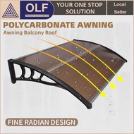 Heavy Duty Awning Polycarbonate Window Door Awning Spliced Canopy Roof Outdoor Awning UV Protection 