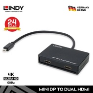 LINDY MST Hub Mini DisplayPort DP to 2 Port HDMI 4K Adapter 41732
